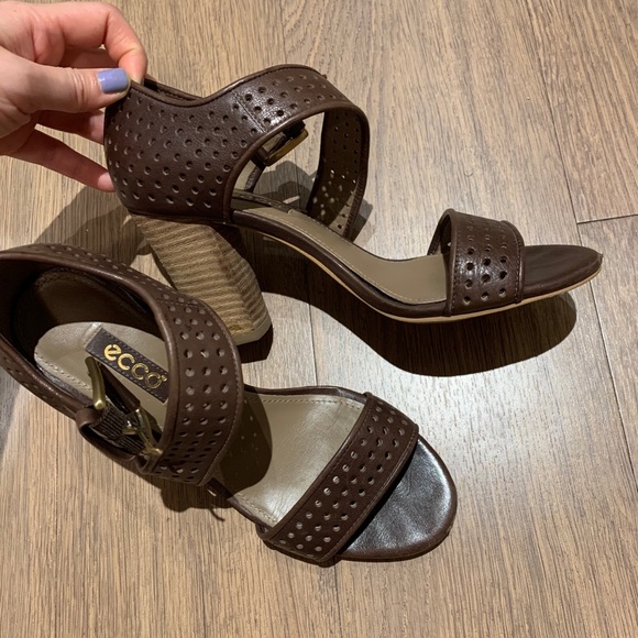 ECCO Strappy Heel Sandals, Size 36 - Picture 4 of 11